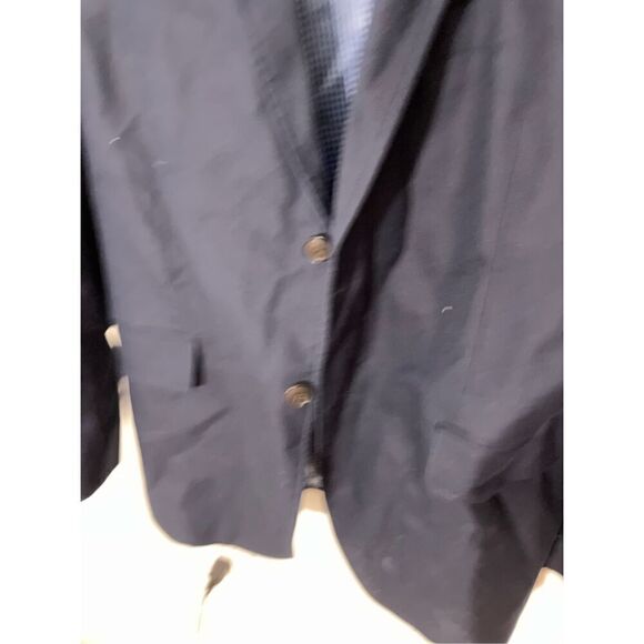 Saddlebred Navy 4 Way Stretch Blazer SZ 42 Short - Picture 4 of 11